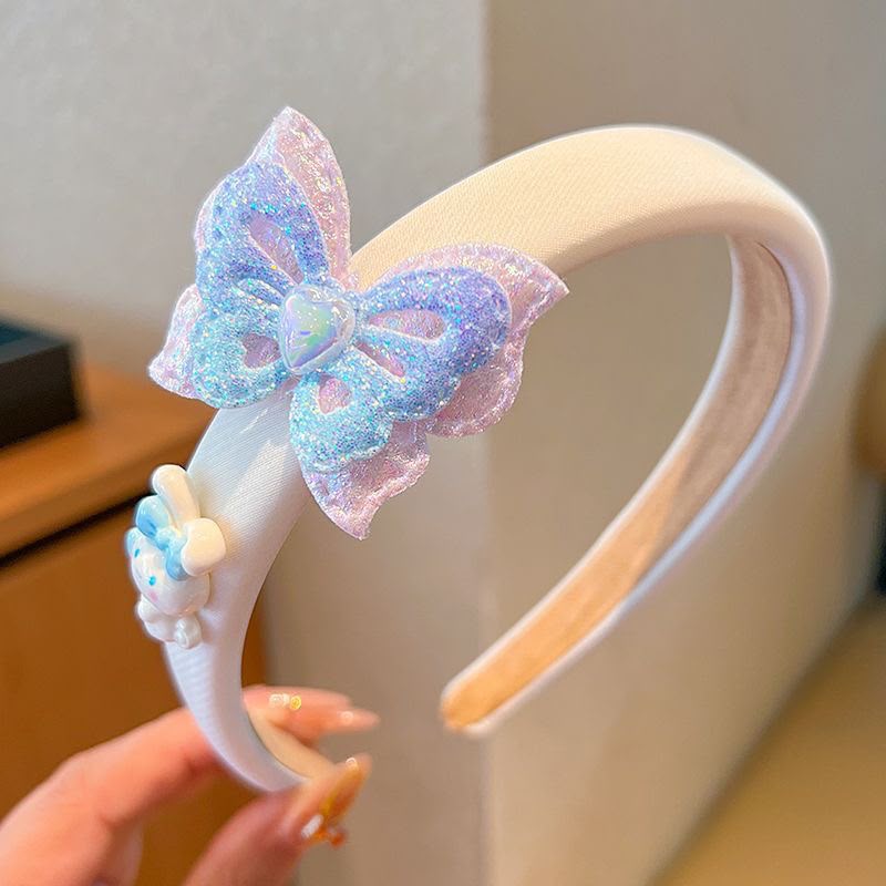 Girls Cute Padded Charm Headband – Fabric Wrapped Hair Band with Stars, Hearts, Butterfly, Flower & Cartoon Decorations | Colourful Kids Hair Accessory for Parties, Birthdays & Everyday Styling